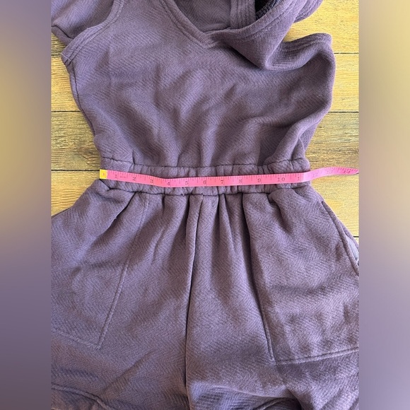 FREE PEOPLE Beach Halter hooded shorts romper Soft Terry plum color Sz XS - Picture 13 of 16